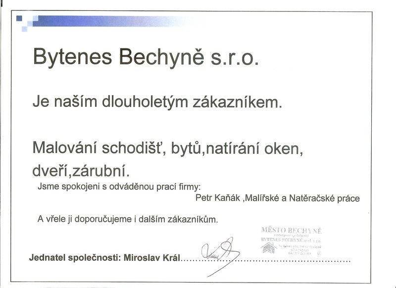 Dopis spokojeného zákazníka